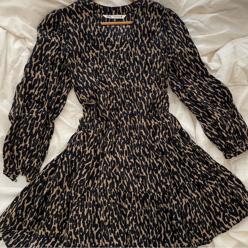 Zara leopard swing dress